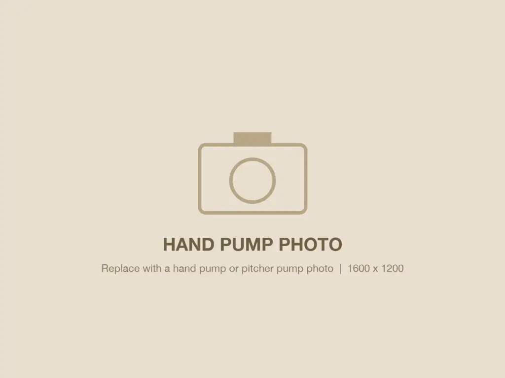 Placeholder for a photo of a hand pump installed on a well
